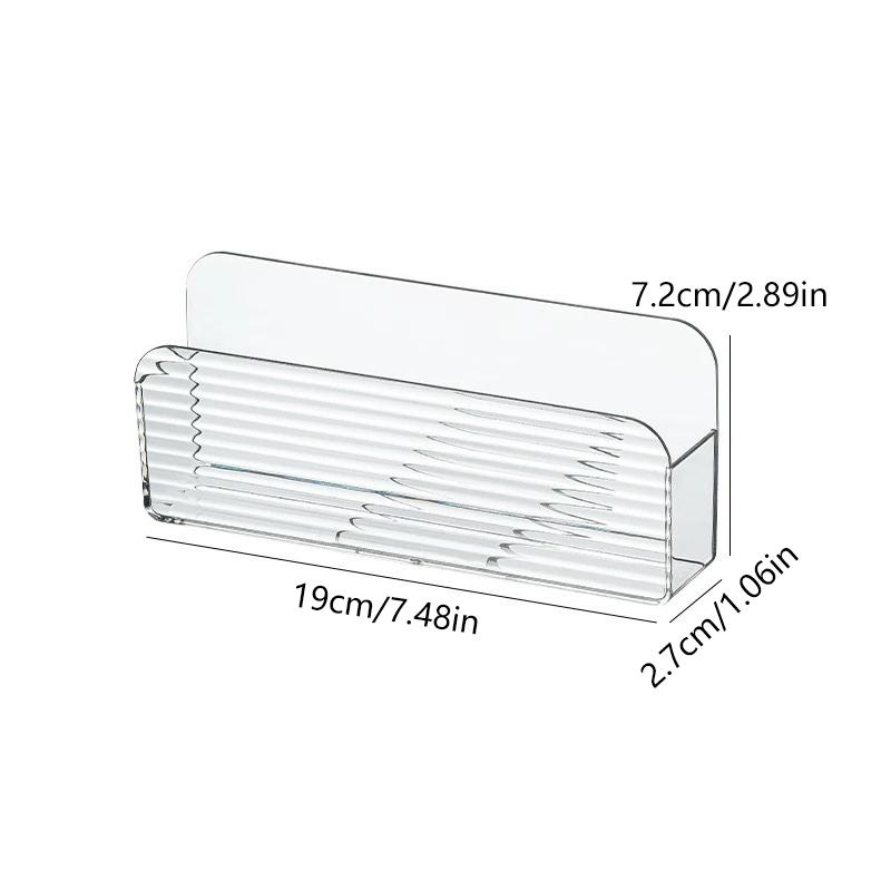 1Pcs Remote Control Storage Box Wall-Mounted Punch-Free Home Mobile Storage Shelf Transparent Acrylic Shelfs Single Grid 699₽