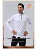 Herren Sport-T-Shirt mit halbem Reißverschluss, langärmelig, schnelltrocknend, für Laufen & Radfahren