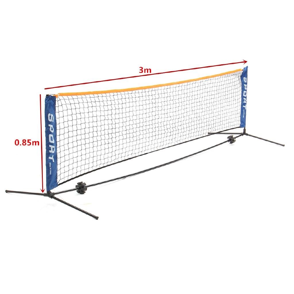 Tennis Net & Post Set Racquet Sports Network Net Portable Frame Badminton Beach 3 Meter Volleyball Training Net Mesh