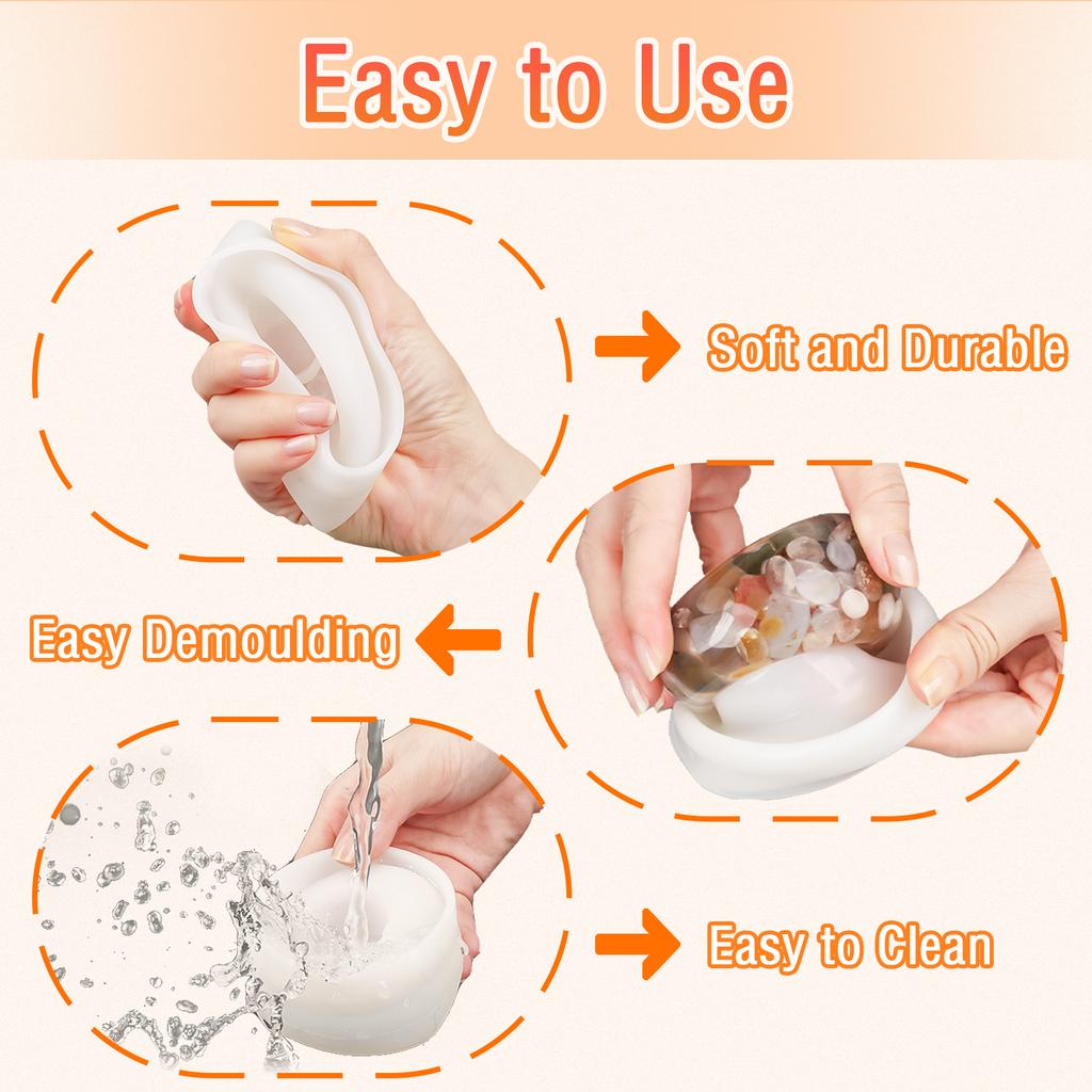3D Candlestick Concrete Silicone Molds Irregular Stone Shape Candle Holder Ornaments Cement Plaster Resin Craft Mould Home Decor
