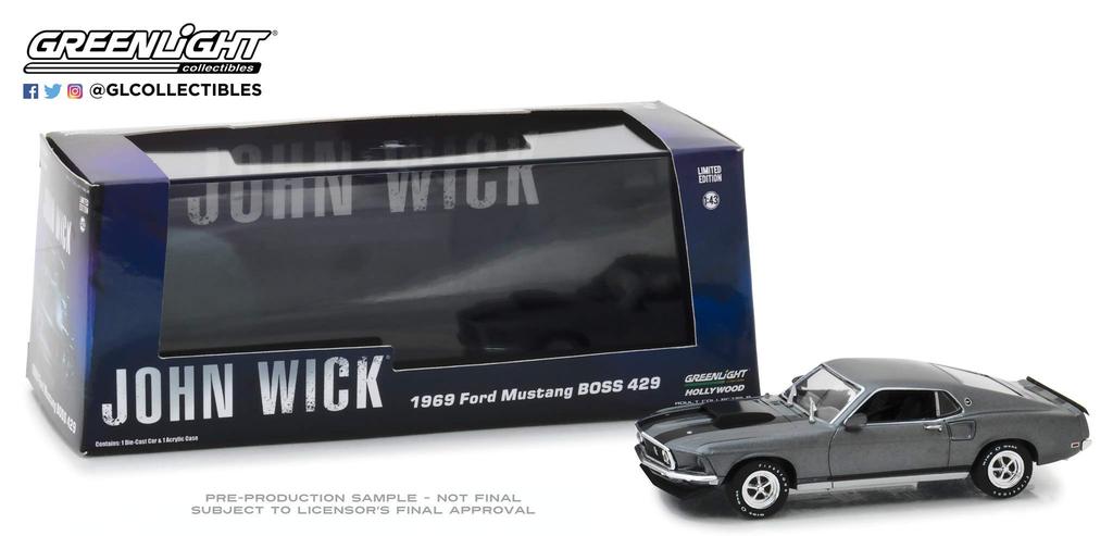 Greenlight 1/43 John Wick (2014) - 1969 Ford Mustang BOSS 429 86540