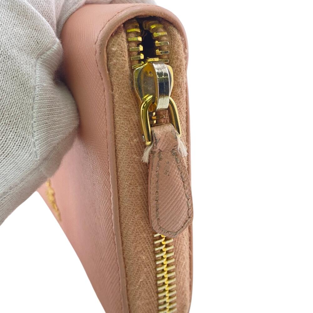 PRADA 1ML506 Safiano leather Purse pink leather Women Used