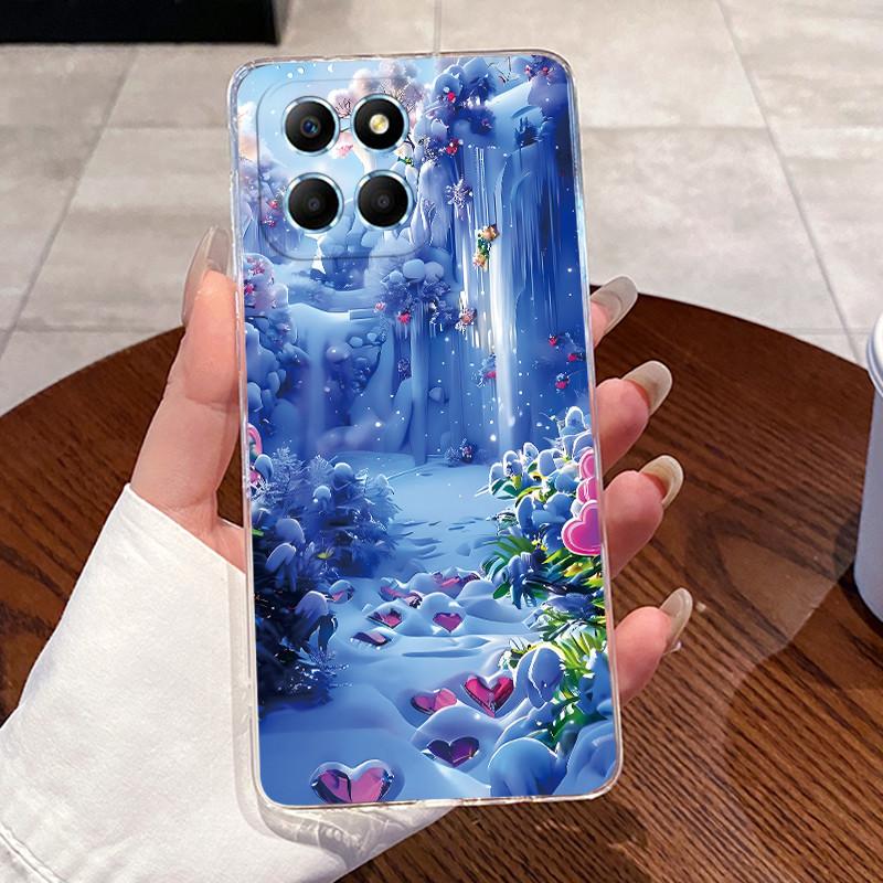 Gele-Hülle für Honor X6 4G/X6S 4G/70 Lite/Play 30M/Honor X8 5G Klare Silikon-Weiche-TPU-Rückabdeckung Niedliche Katzen-Schutzhülle