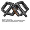 2Pcs Bike Pedal Universal Lightweight Left Right Mountain Road Folding Bicycle Flat Pedal Platform Bike Replacement Accessories