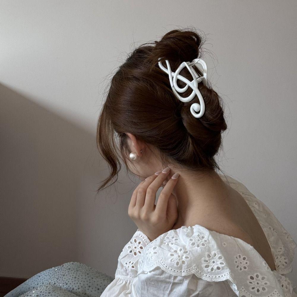Extra Large Musical Note Hair Claw Hairpin Plastic Grab Clip Large Size Shark Clip Headwear