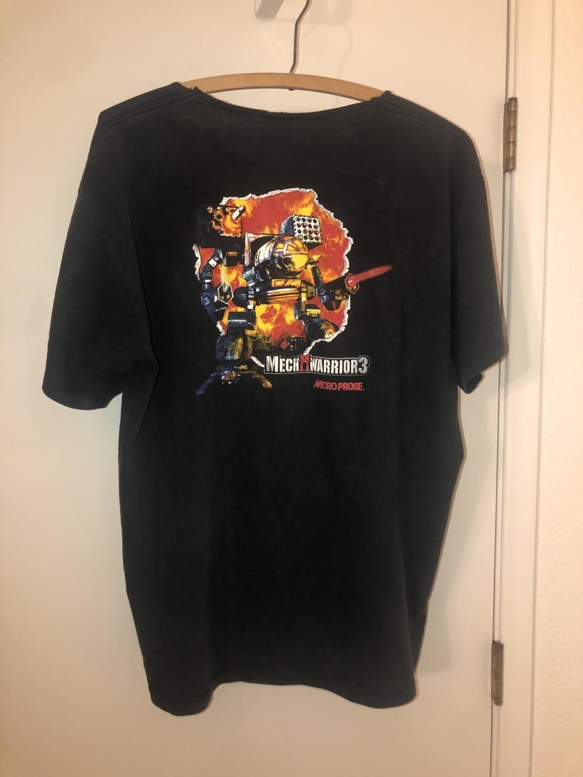 Vintage 1999 Mech Warrior 3 Game Promo Shirt Microprose L Video Game Unisex T-Shirt S