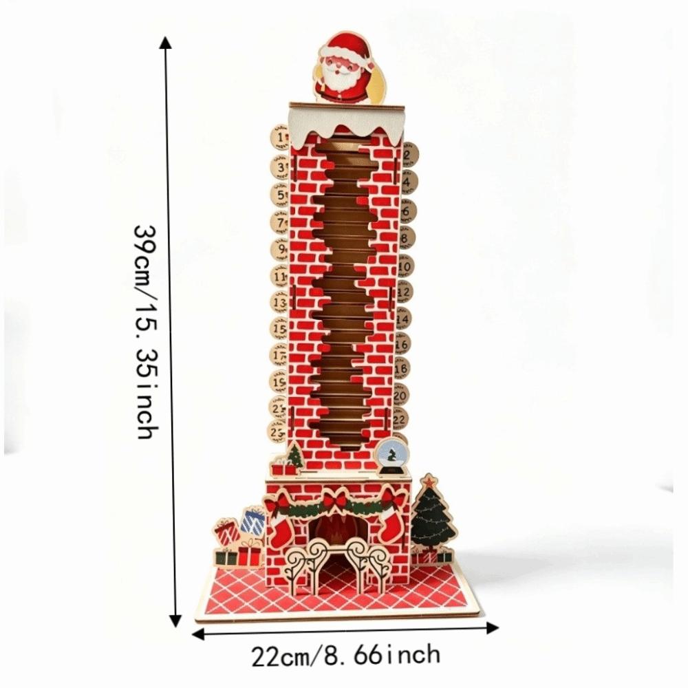 Fireplace Base Christmas Advent Calendar Pull Slider Christmas Stacking Game Family Gifts