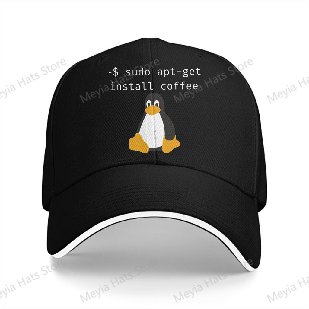 linux Sudo Apt Get Install Coffee Kali Linux Root Programmer Baseball Cap Unisex Hats Women Visor Cycling Snapback Caps