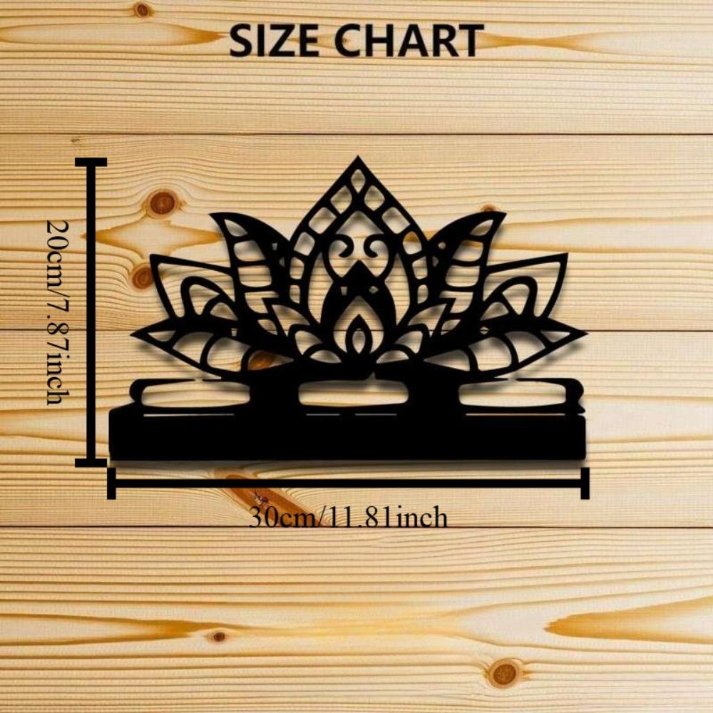 1pc Modern Metal Wall Art Iron Lotus Flower Decor Minimalist Home Decoration for Living Room Bedroom Easy Installation Serene Atmosphere
