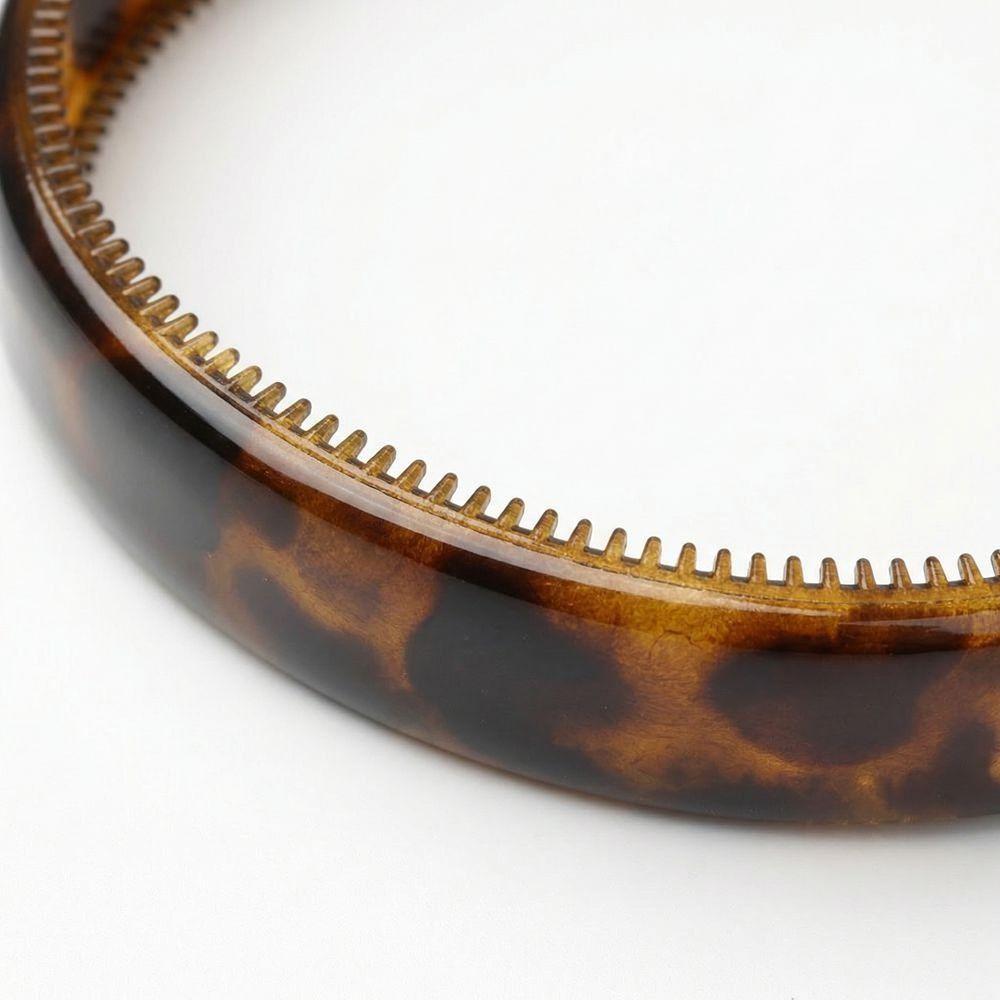 Koreanischer Schildpatt-Haarreif Breites rutschfestes Zahn-Stirnband Neuer Retro-Leoparden-Haarreif Büro