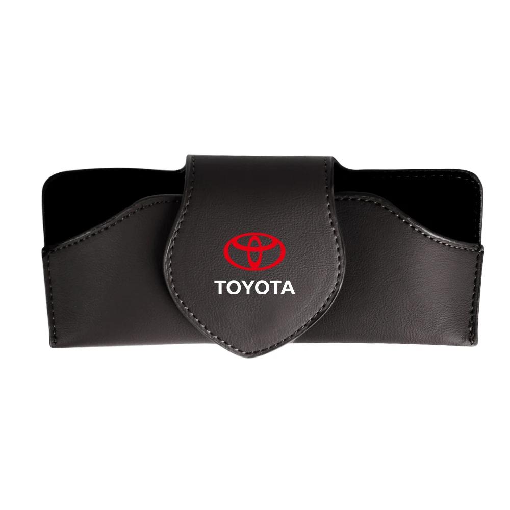 

Держатель для очков в автомобиль, клипса для хранения очков, кронштейн для солнцезащитных очков для Toyota Corolla Camry RAV4 Yaris C-HR Avensis Auris Hilux TRD коричневый