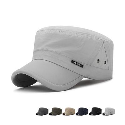 Men Baseball Cap Cadet Hat  Breathable Adjustable Flat Top Cap Spring Summer Visor Hat Casual Outdoor Anti-Uv Cap