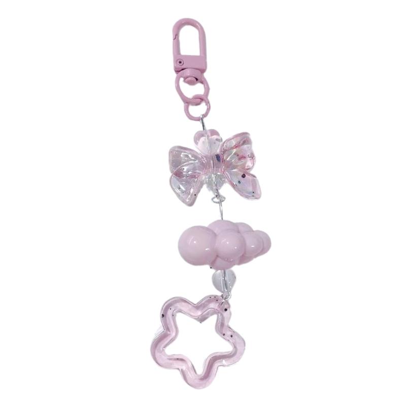 Cute Star Heart Keychain for Phone Bag  Aesthetic and Delicate Pink Pendant Keyrings Accessories Gifts Friends & Women 1