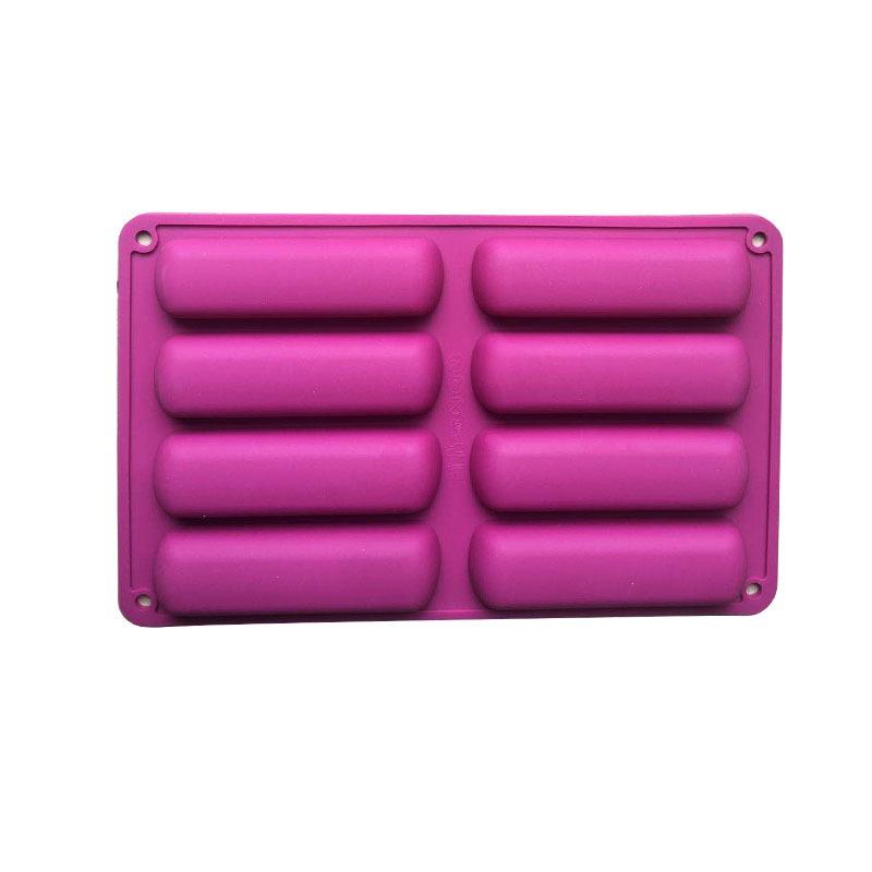 Long Strip Finger Biscuit Silicone Mold 8 Holes Oven Cake Mould Bakeware Fingers Puff Ice Cube Tray Bakeware Moulds