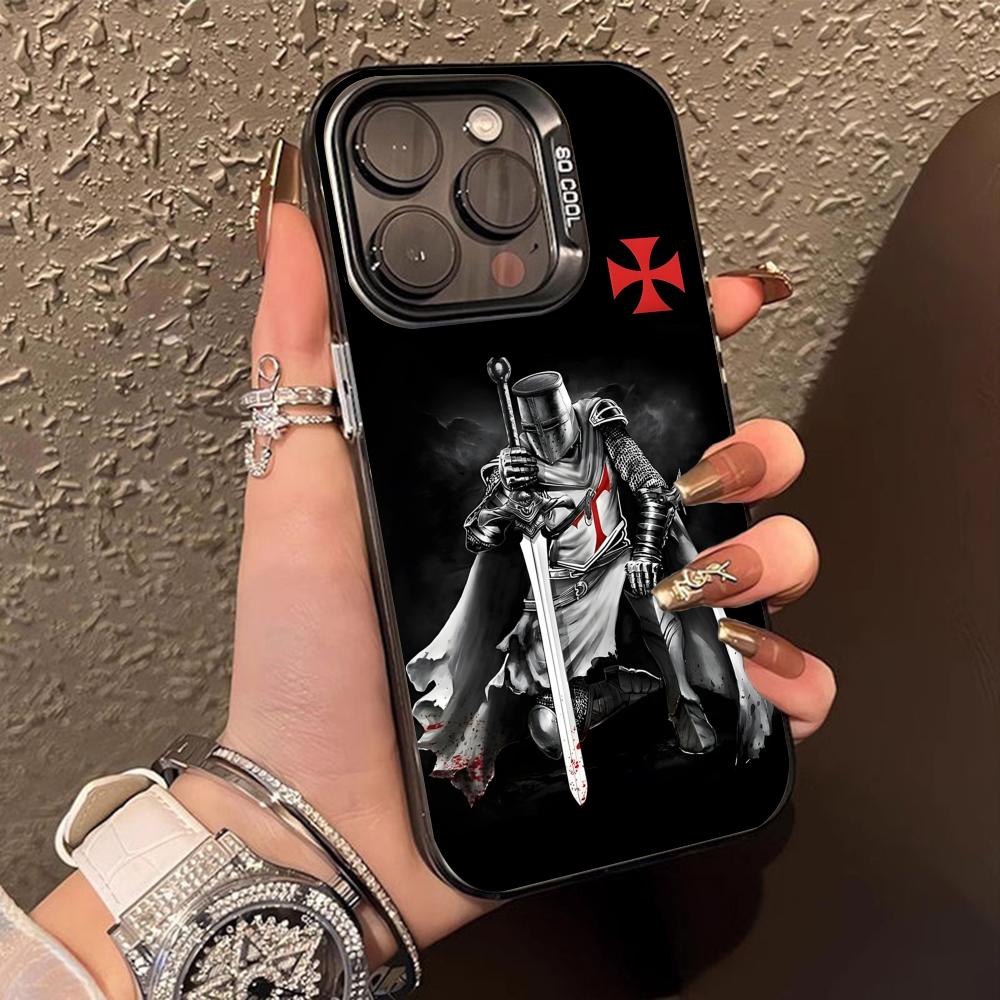 

Templar Knights Mobile Phone Case for iPhone 17 16 15 14 13 12 11 X XR XS 8 7 Air Pro Max Plus Translucent Colorful Cover Cover iPhone 7 Plus