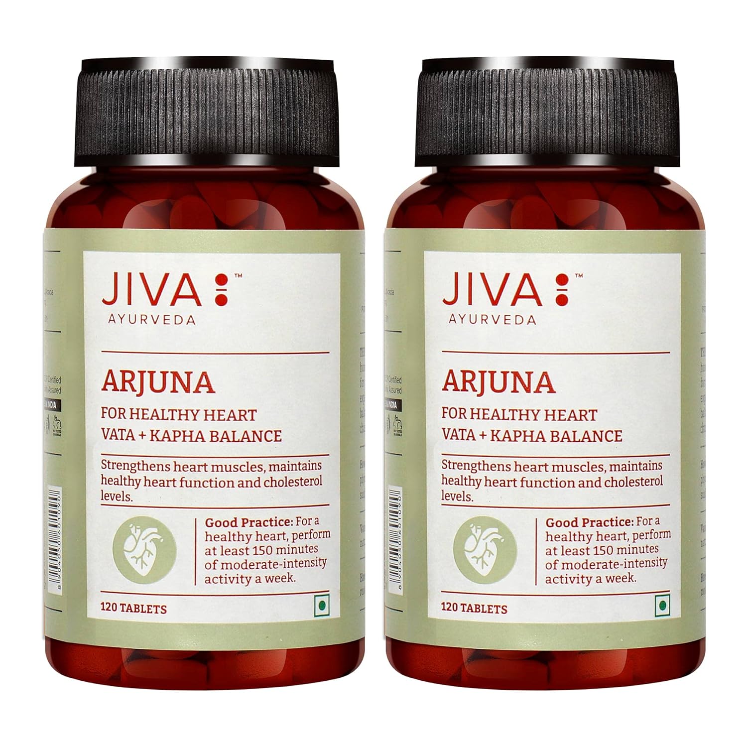

Jiva Arjuna - | Promotes Heart Health, 120 Tablets X Pack of 2