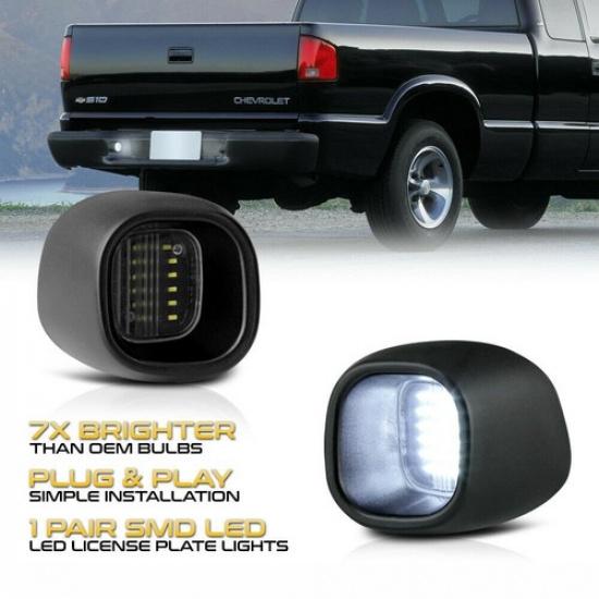 LED License Plate Light Tag Tail Lamp For Chevrolet Chevy S10 GMC Sonoma Jimmy