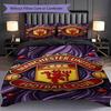 Biancheria da letto Manchester Football Glory (1 * copripiumino + 2 * federa, senza nucleo) Regalo di compleanno di Natale piatto 2D Set di biancheria da letto morbido e confortevole