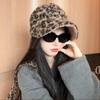 Leopard Print Winter Baseball Hats Soft Sunshade Peaked Caps Fashion Warm Hat  Outdoor
