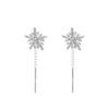Zircon Long Tassel Earrings Rhinestone Diamond Earrings Elegant Dangle Ear Studs  Jewelry