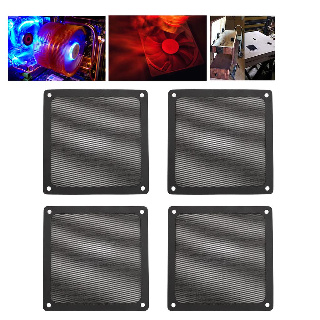 PC Fan Dust Filter Magnetic Frame Fine Mesh PVC Computer Fan Filter Grills for PC Case Fan Chicken Coop Vent 5.51x5.51in 4pcs