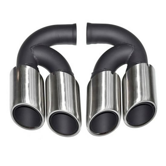 Porsche Cayenne GTS Black Quad Tailpipe Trim (11-24 Years)