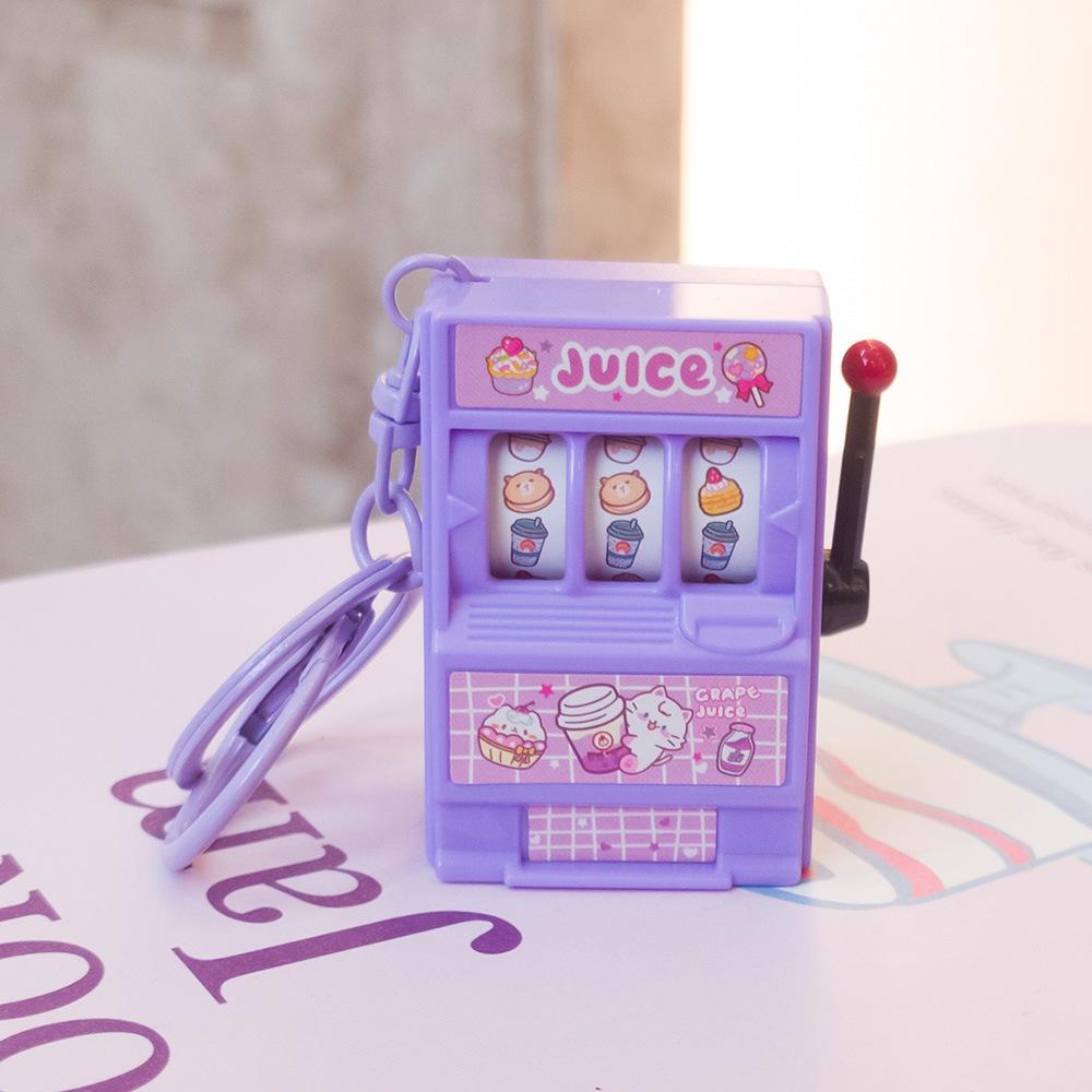Melkthee serie fruitmachine sleutelhanger blind box cadeau voor studenten tas hanger decoratie leuk speelgoed purple