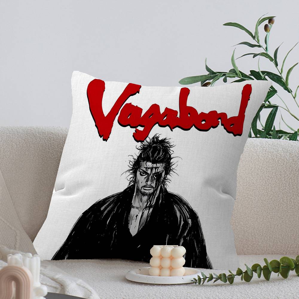 

Miyamoto Musashi Vagabond Pillow Covers Cartoon Sofa Decorative Home Double-sided Printing Short Plush Cute Cushion Cover 12x12Inch