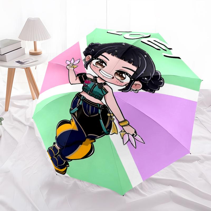 1pc KPop Demon Hunters ZOEY4 Umbrella, Sun Protection, And UV Shielding. It Has Eight Sturdy Ribs for Outdoor Use And Perfect Gift