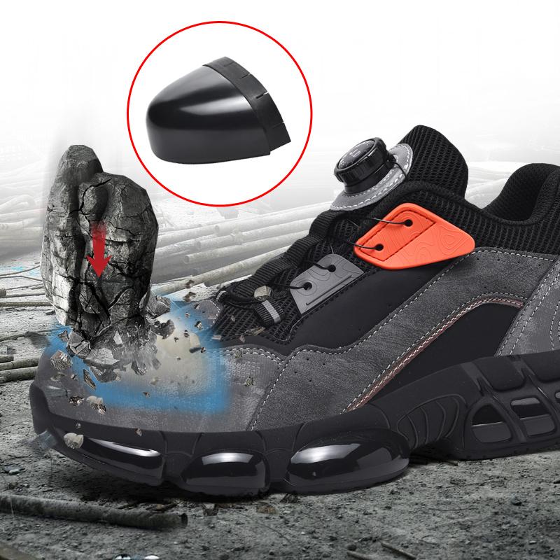 Men's and Women's Anti-shatter and Anti-penetration Safety Shoes, Breathable and Lightweight Steel Toe Safety Work Shoes