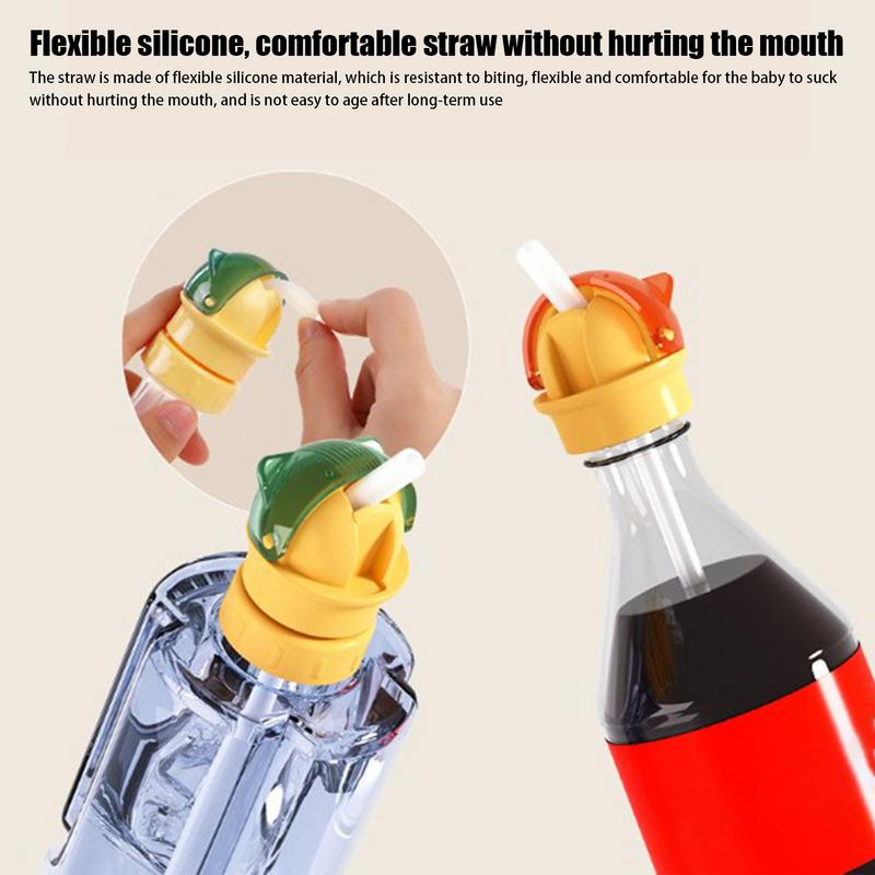 Water Bottle Top Adapter Silicone Water Bottle Adapter with Straw Water Bottle Tops for Most Standard Bottles Bottle Toppers