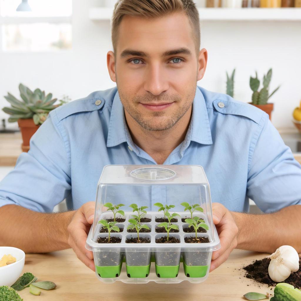 Silicone 12 Hole Seedling Pot Silicone Seedling Starter Trays For Starting Plant Seeds Garden Plant Nursery Pot For Tomato