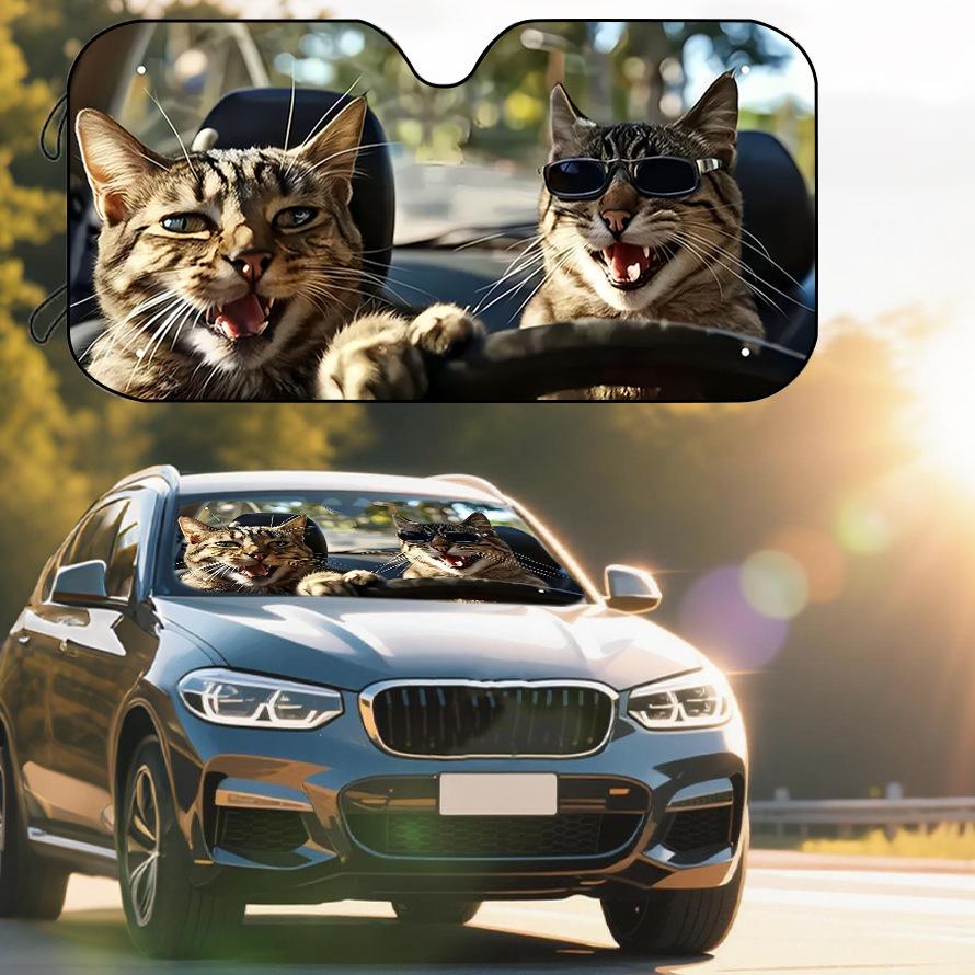 Universal Foldable Car Windshield Sun Visor for Heat and Sun Protection