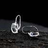 Renpin S925 Silver Handmade Faceted Amethyst Earrings for Women