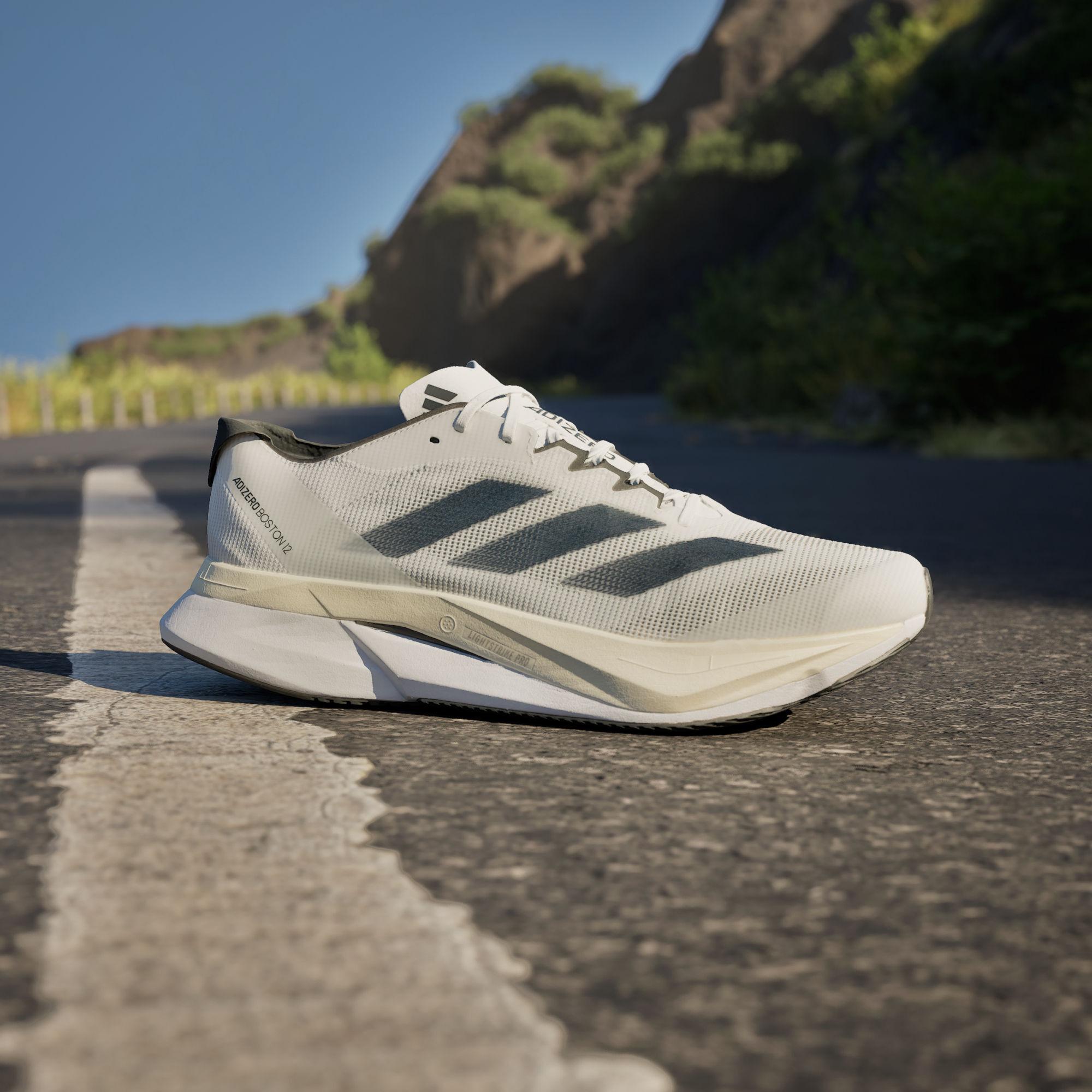 adidas Adizero Boston 12 Облачно-белый Основной черный Ночной металлик 39
