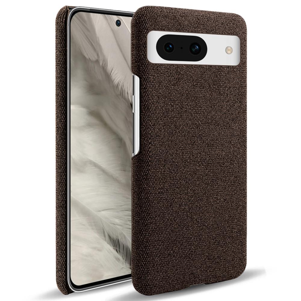 For Google Pixel 8a Case Fabric Cloth+PC Solid Color Design Back Phone Cover