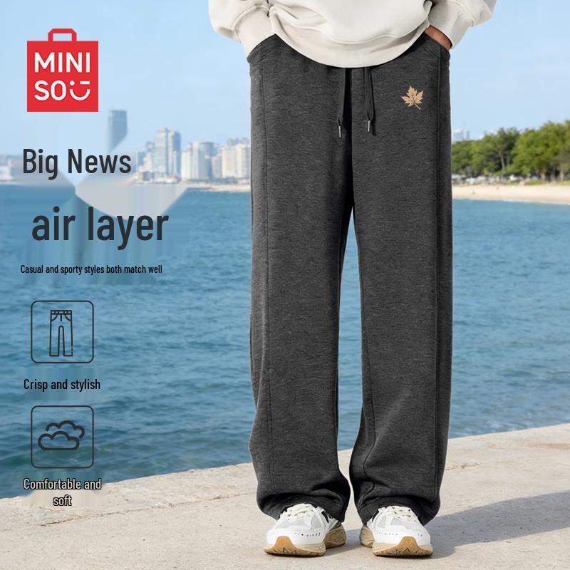 MINISO Men s American Retro Loose Casual Sports Pants M