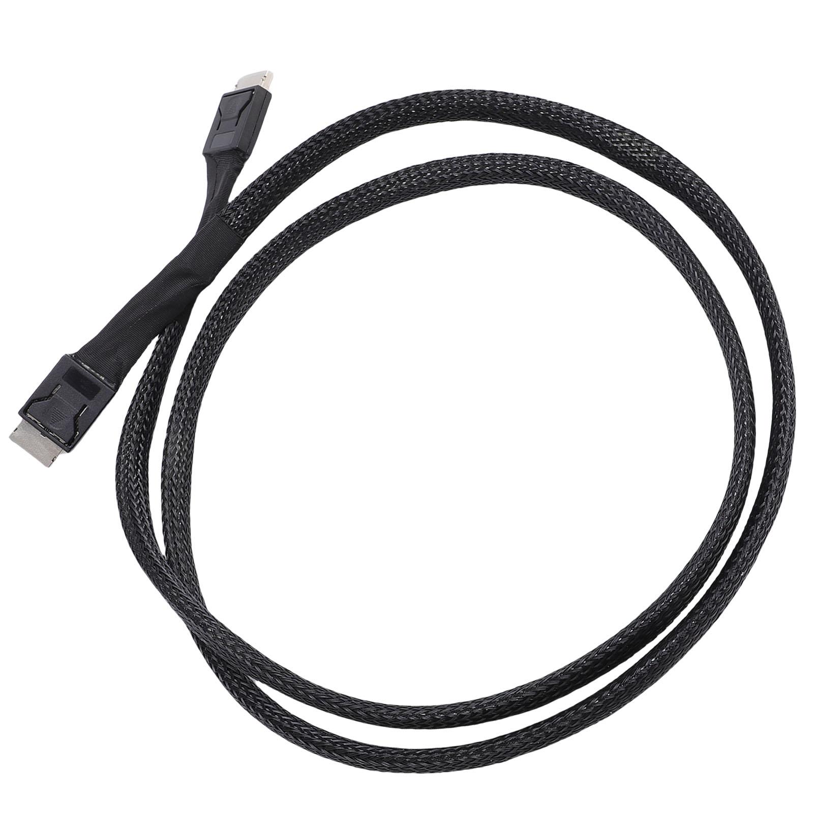 

SFF 8611 4i to SFF 8611 4i Cable PCIe4.0 64Gpbs SSD Data Active with Nylon Cable Jacket 39.3in for Server Connection