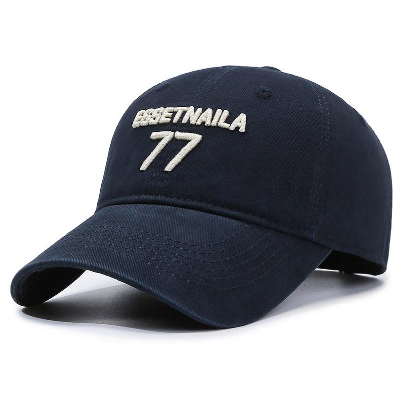 Essetnaila 77 Letter Embroidery Baseball Cap Outdoor Sun Breathable Protection