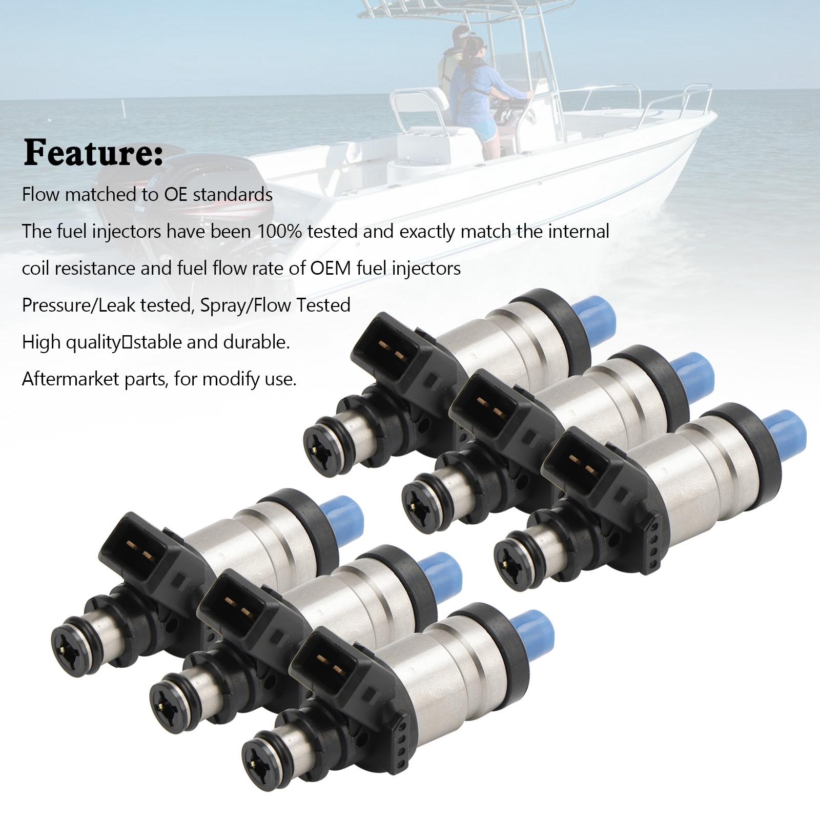 

6PCS 18715T1 Fuel Injectors For Mercury Outboard 150 175 200 225 250 300 HP 98-05