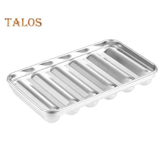 

Форма для сосисок из нержавеющей стали, 6-гнездная форма для хот-догов для домашней кухни, антипригарный инструмент для выпечки, детская еда, сосискоделательная машина с крышкой A