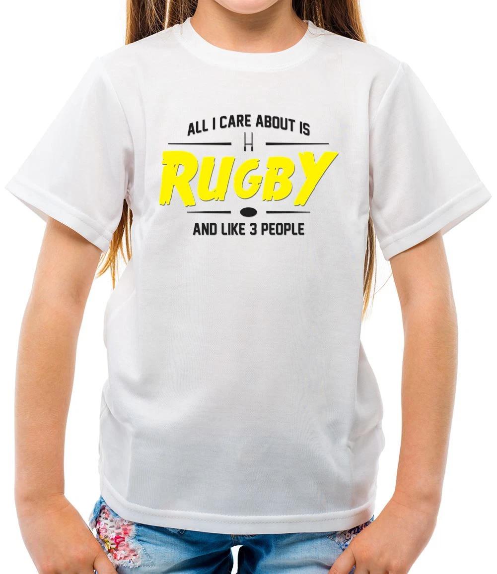 All I Care About Is Rugby - Kids T-Shirt - Union League Nations Player Six 6 140