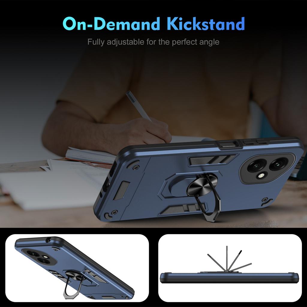 Nárazuvzdorné pouzdro Military Armor pro Honor 400 Pro 400 Lite 5G Ochranný kryt Stojan s kroužkem Fundas Coque