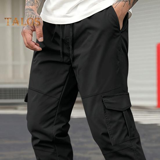 Lässige Jogginghose für Herren mit Kordelzug und Taschen, schmale Jogginghose für draußen, zum Laufen und Wandern im Sommer