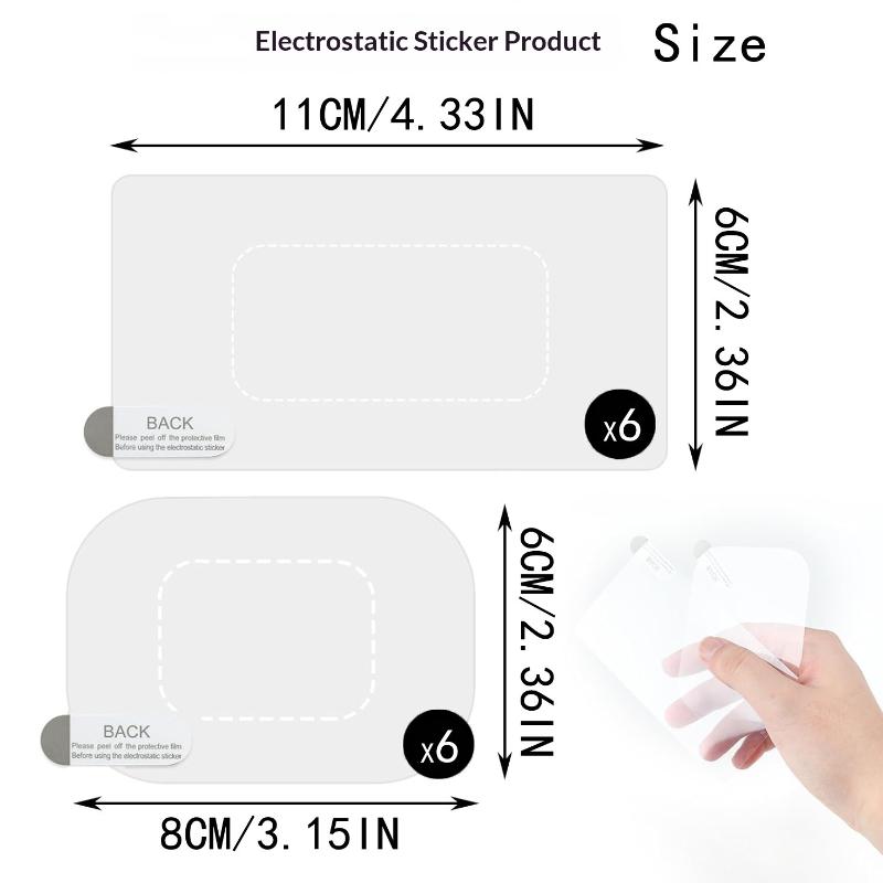 Effortless Installation Electrostatic PET Windshield Sticker For Dash Cams