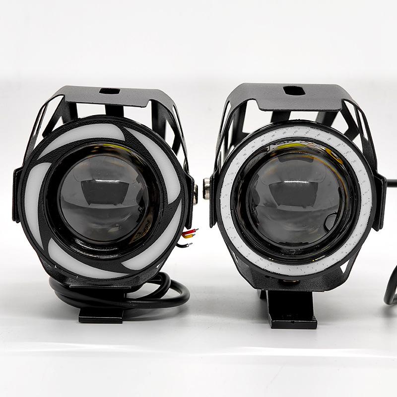 U7 LED Motorcycle Spotlight with Angel Eye & Strobe Functions