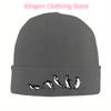 Der Pinguin-Move Adélie-Pinguine Warme Gestrickte Mütze Hip Hop Beanie Hut Schwarz mit Weißem Pinguin-Design Gemütlicher Stoff Herren Damen