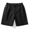 Men's Black Casual Chino Shorts Elastic Waist, Button Fly, Pocket Design for Summer Streetwear & Daily Wear