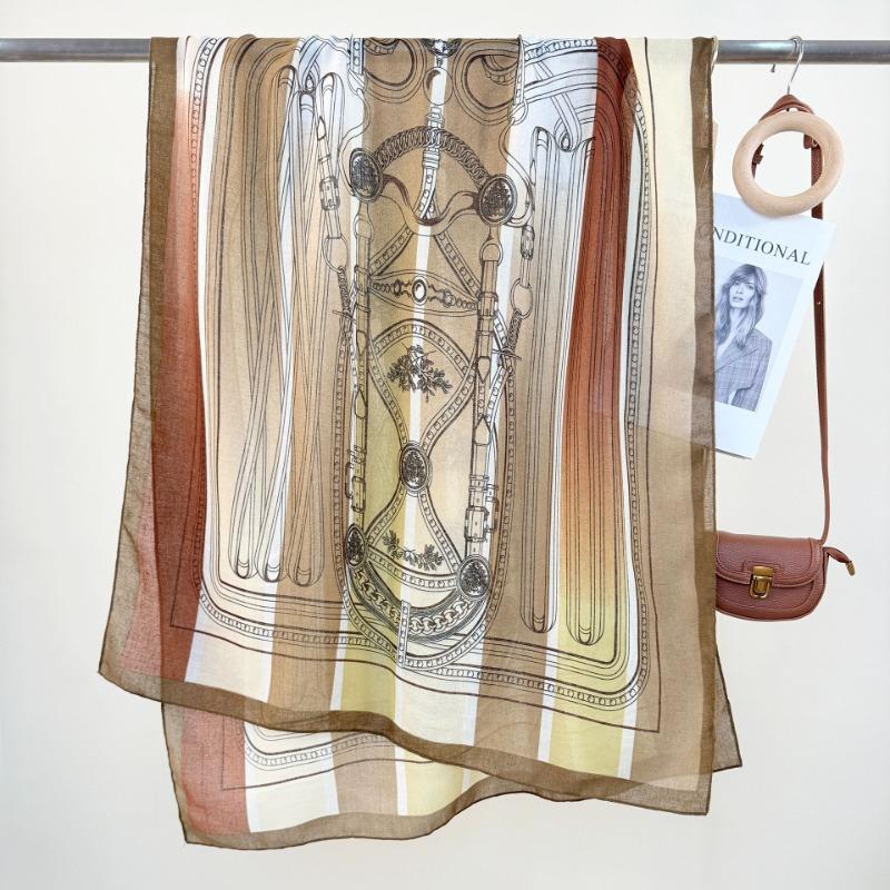 Trend fashion light luxury temperament printed long scarf high sense women with scarf holiday gift