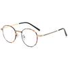 Metal Frame Glasses Round Anti Blue Light Eyewear Women Men Classic Trend Transparent Computer Reading Eyeglasses for Unisex